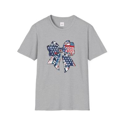 Patriotic Bow T-Shirt | Cute 4th of July Gift, Summer Style, Casual Wear 10