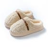 New cotton slippers winter belt buckle retro plush snow boots thickened warm thick cotton shoes plush shoes