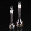 1 Stuks 10/25 ml Transparante Glazen Maatkolf Glaswerk Met Stopsel Scheikunde Laboratorium Glazen Kolf Levering Met Stopsel