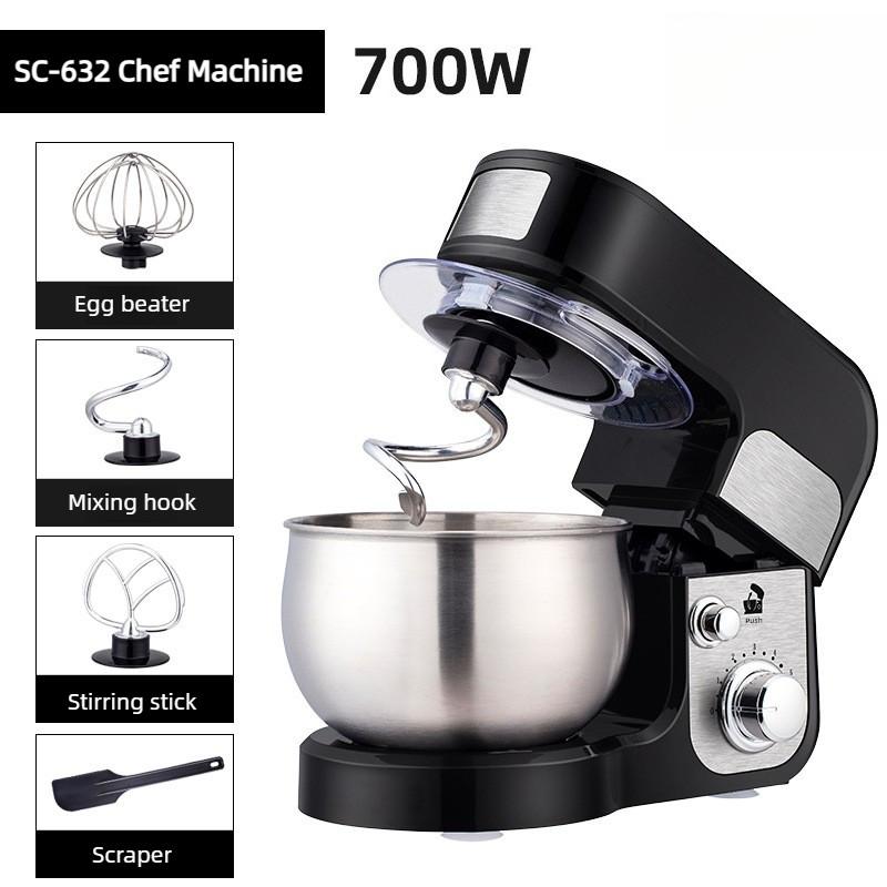Полностью автоматическая электрическая тестомесильная машина Многофункциональный вертикальный миксер Бытовая кухонная машина Настольный взбиватель яиц