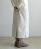 Laminez Maxi Long Skirt - Ivory