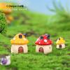 Mediterranean Style Micro Landscape Resin Mushroom House Castle DIY Crafts