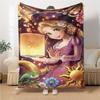 1Pc Magic Frozen Kingdom Blanket For Couch Bed Plush Cozy Fuzzy Blanket Super Soft Warm Blankets For Fall And Winter 091868