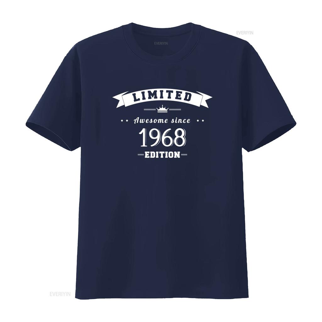 55th Birthday T Shirt Limited Edition Awesome Since 1968 100 Pre Shrunk Cotton vintage Washed Stylish Versatile graphic
