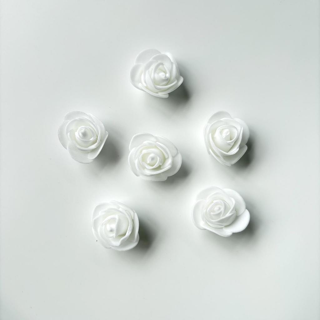 Trandafiri din spumă PE de 3,5 cm, 200 buc, Demontabili pentru Ursuleți din Spumă, Coroane și Decorațiuni