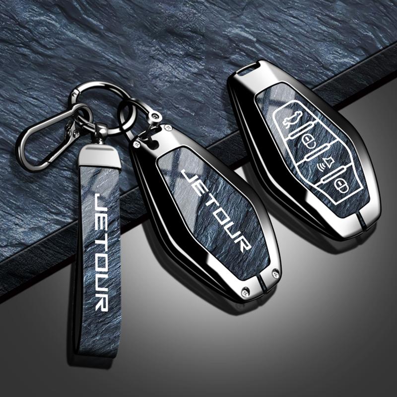 

Zinc Alloy Car Remote Key Fob Case Cover Protect Shell Bag For Chery Jetour X70 X70Plus X70M X90Plus X95Prokeychain Accessories