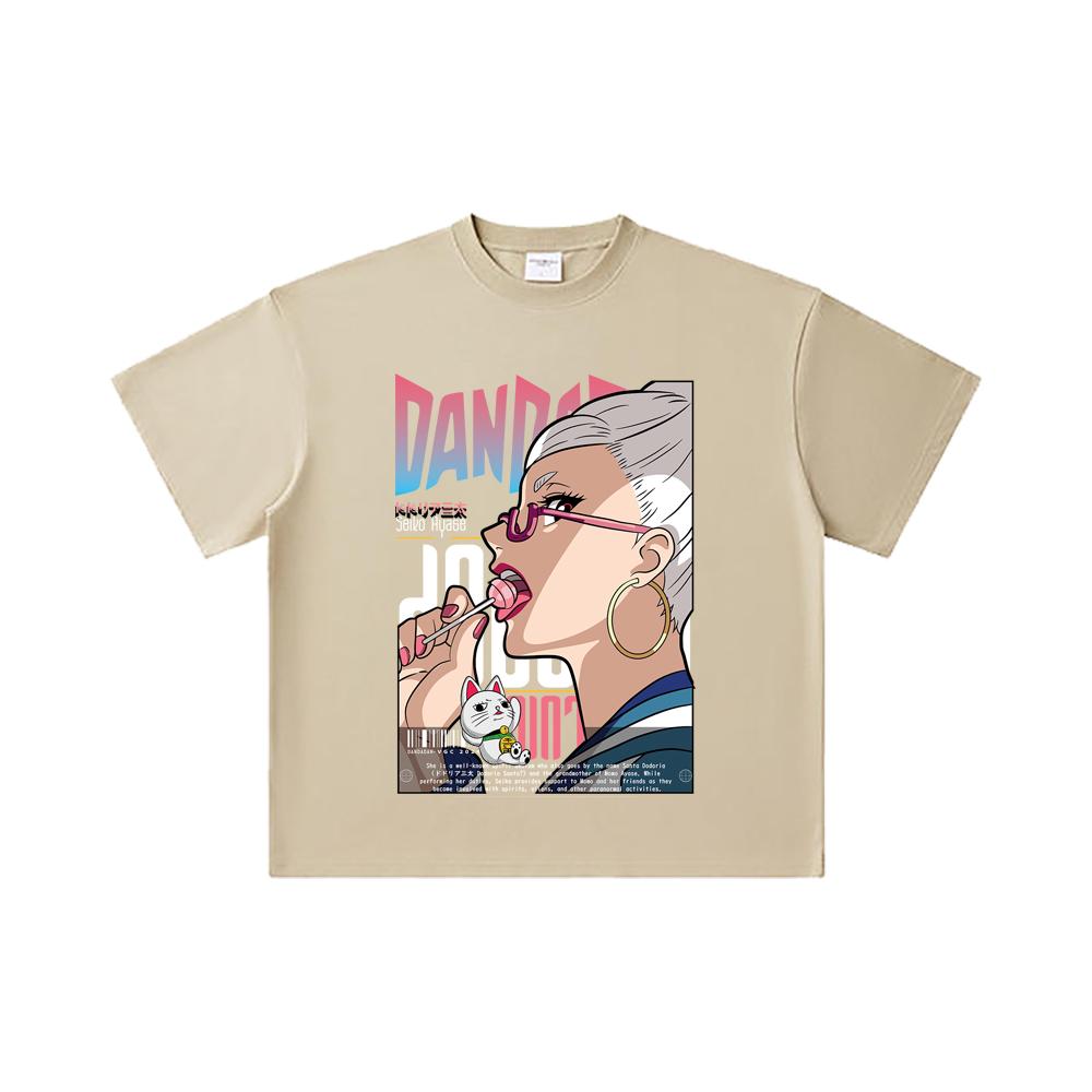 260 GSM Double Yarn 32 Count 100% Cotton DanDaDan V10 Seiko Print Unisex Heavy Cotton T Shirt
