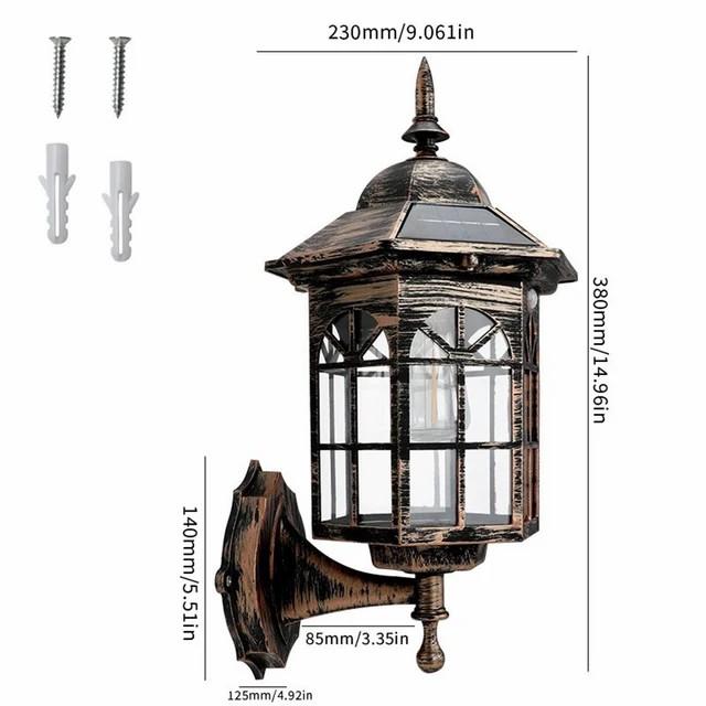 D2 Solar Flame Hanging Lantern Lights Outdoor IP65 3 Modes Solar Powered Lamp Wall Mounted Lights Fence Patio Porch Garden Decor