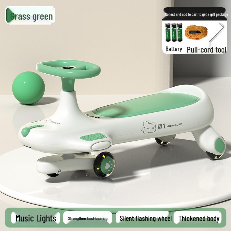 

Детская машина-твистер со светом и музыкой, защита от опрокидывания, буксируемая, бесшумная, универсальные колеса, возраст 1-6 лет.