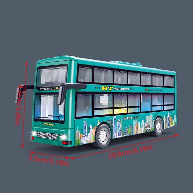 1 Piece Simulate Exquisite Convertible Bus Toys Double Decker Bus City Tour Car Model Gifts For Children