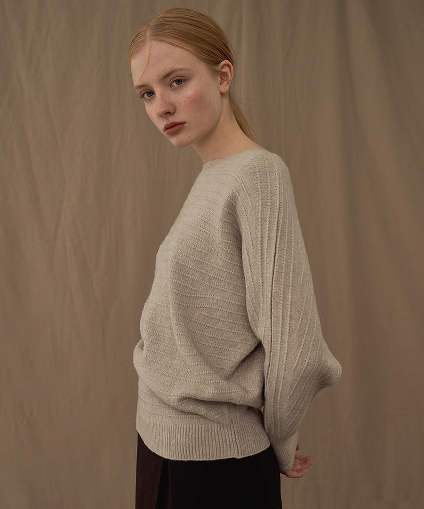 Baseukala Stripe Boat Neck Knitwear (7Colors)