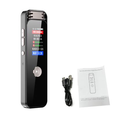 Back Clip Digital Audio Voice Recorder, 360 Degrees  Dual Microphone Surround Recording, Voice Activation, HD Audio,