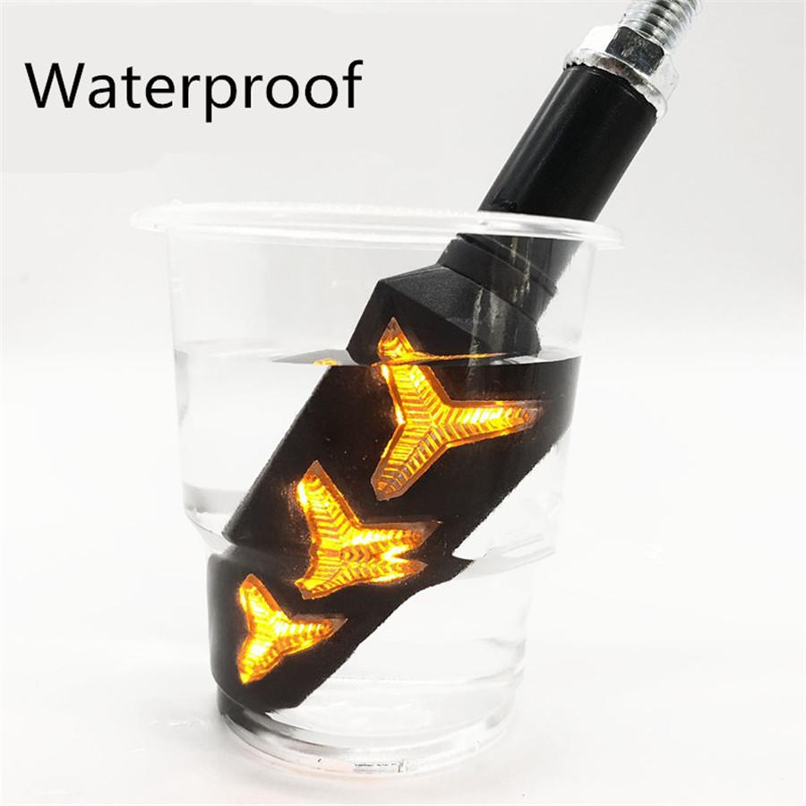 Flowing Motorcycle Motorbike Fish Bone Style Turn Signal Indicator Light