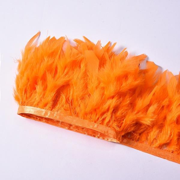 High-Quality Turkey Feather Edging, Colored Feathers, Fire Feather Edging For Weddings