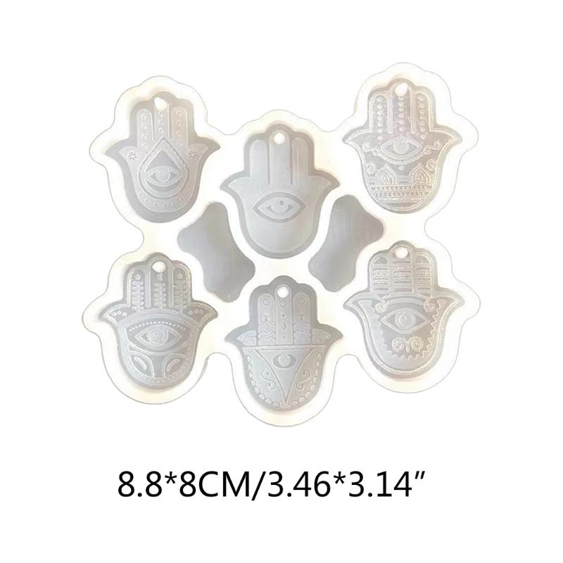Palm-shaped Keychain Silicone Mold with Hole Keyring Pendant Handmade Mold for Valentine's Day Gift Making