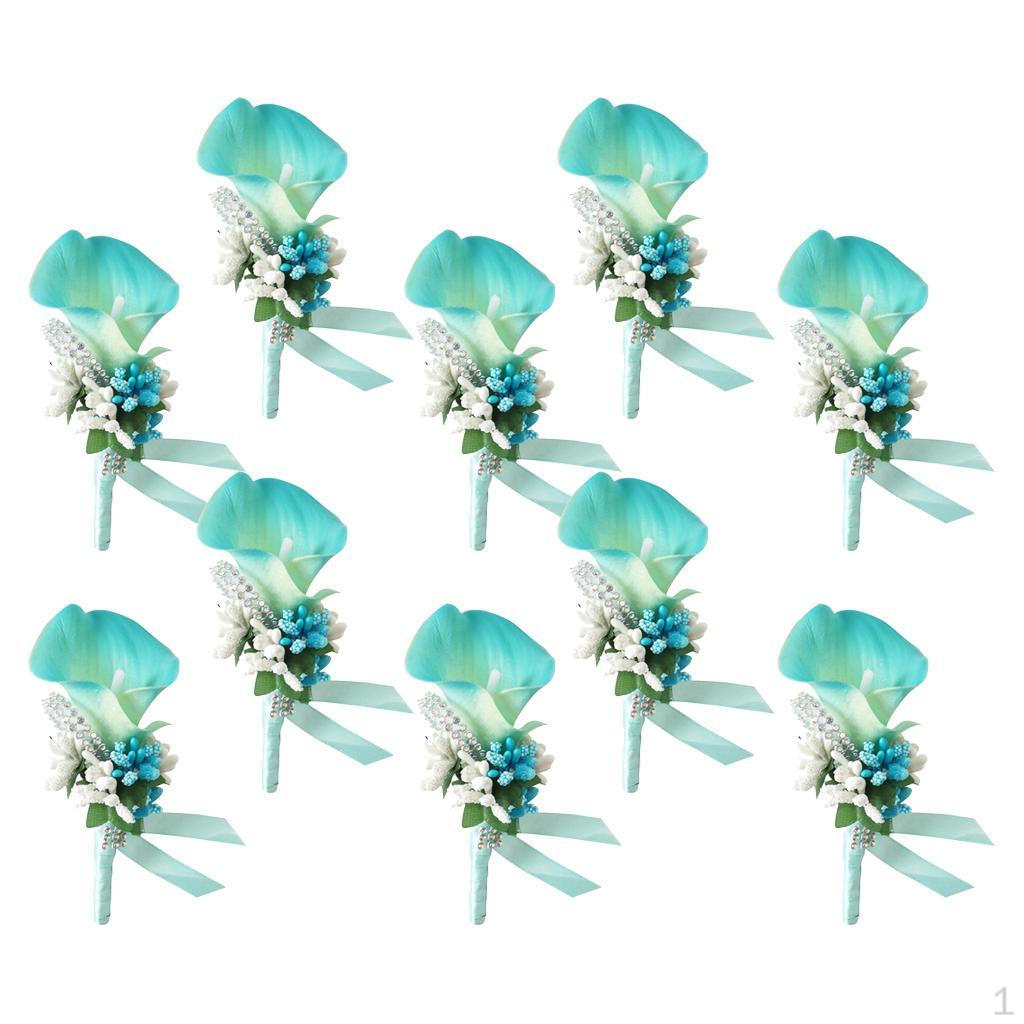 

10 милых каллов со стразами для жениха, свадебный корсаж