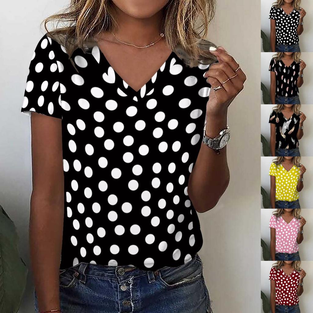 🌞 Lot 2 Tuniques Femme | Col en V & Manches Courtes | XL-Charmes