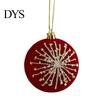 Bell Holiday Ornaments Christmas Red Flocking Wreath Snowfall Elk Noel Home Party Decor Pendant Snowy Winter for Tree Hanging Decorations