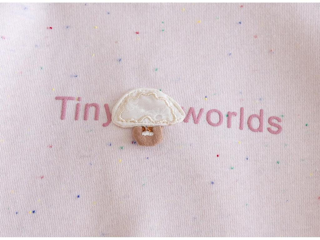 Children's Princess Style Lace Hem Sweatshirt - Spring/Autumn 2025, Solid Color, Round Neck Top