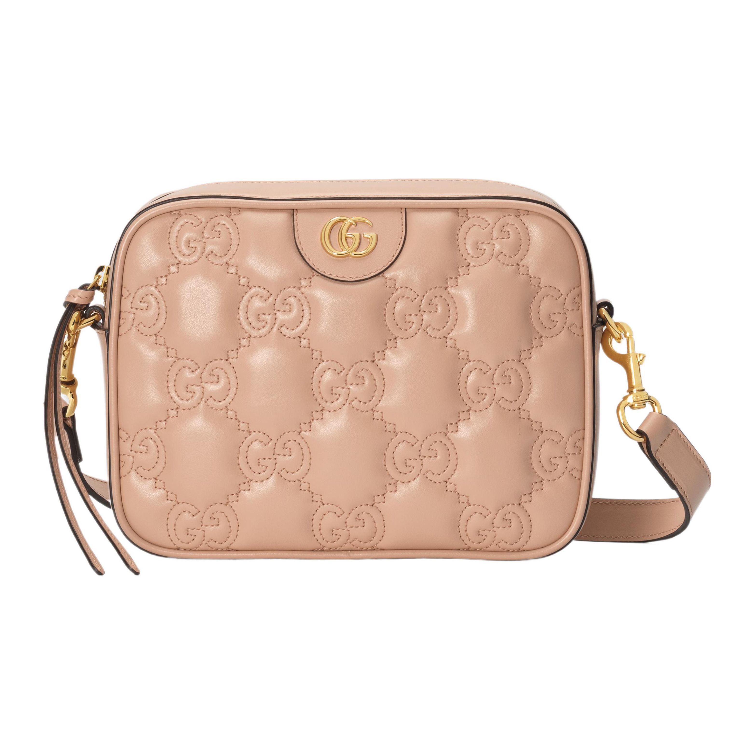 

Gucci GG Matelassé Quilted Leather Camera Crossbody Bag With Gold Hardware For Women Luxury Daily Use Basic Set (Bag+Dust Bag)