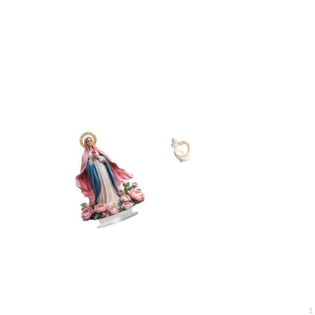 Nativity Scene Sculpture Acrylic Ornament Resin Statue Abstract Table Centerpiece Standing