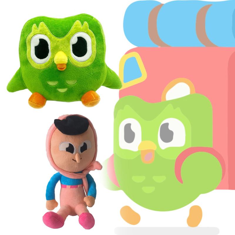 Children Plush Duolingo Owl Toys Fabric Cover Language Training Festival Gifts