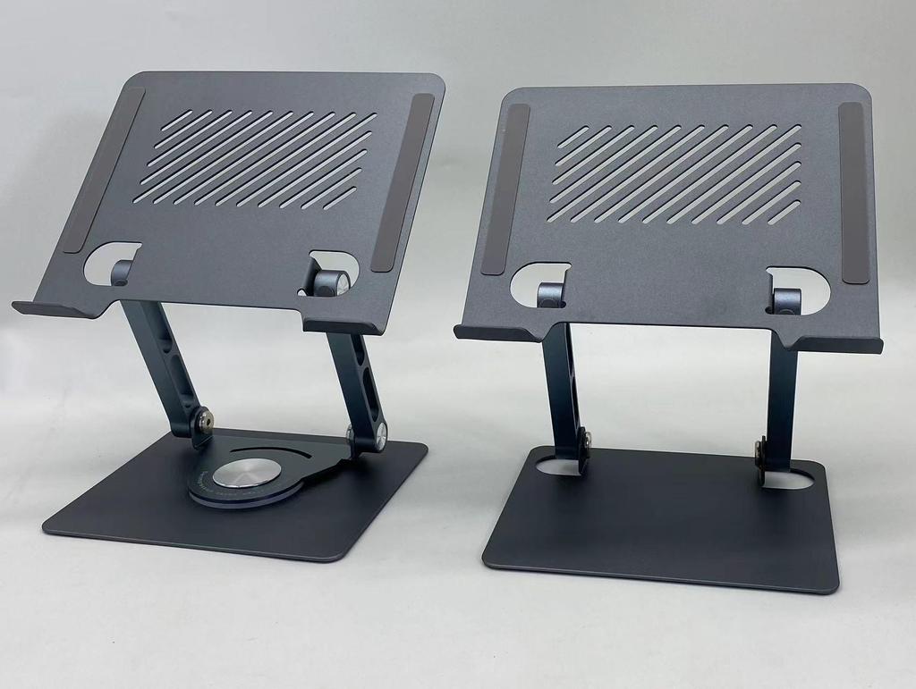 Rotatable Metal Tablet Stand for iPad - Height Adjustable with Cooling Feature