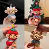 Elephant Bear Pooh Pig Keychain Cute Kids Backpack Pendant Plush Doll Gifts