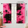 2pcs,2D Plane Printing Popular Curtains Dark Blooming Roses Versatile Fabric (without Rod) Festive for Bedroom Living Room Study