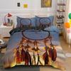 Dreamcatcher King Queen Duvet Cover Bohemian Style Bedding Set For Teen Girl Women Orange Sunset Scenery 2/3Pcs Soft Quilt Cover