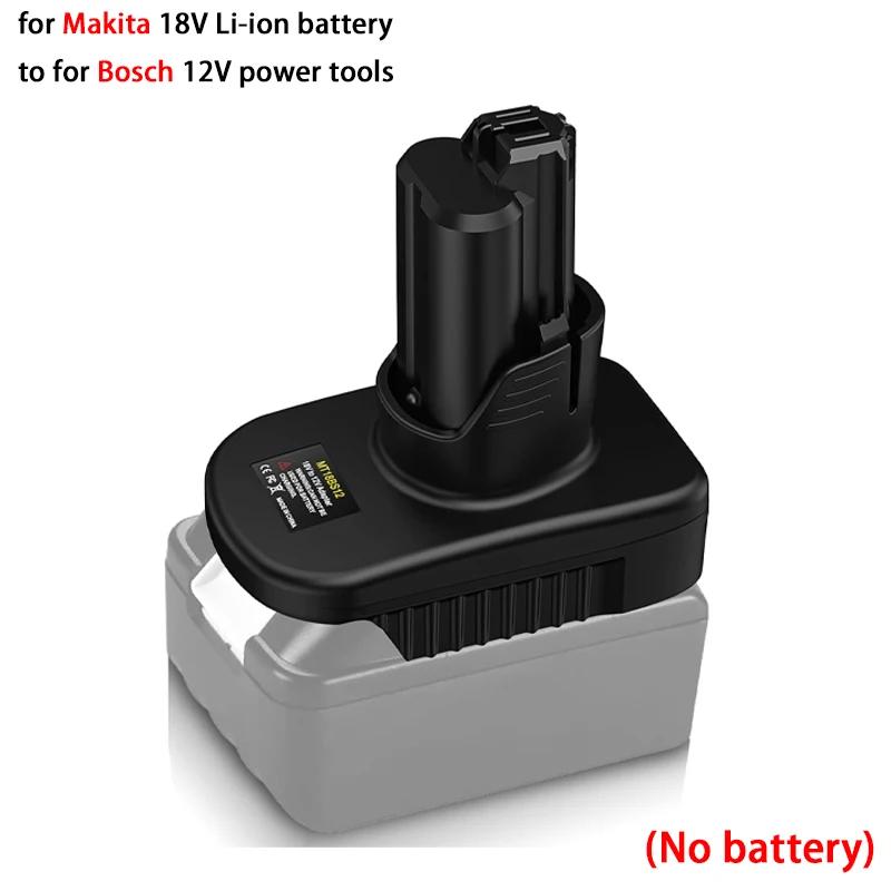 12V Battery Adapter for Bosch 12V lithium Tools Convert Compatible for Makita 18V Lithium Battery BL1860B BL1860 BL1850B BL1850
