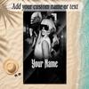 Beach TowelLady Gaga Custom Name Text Personalized Soft Towel for Beach Pool Indoor Home Decor Gift