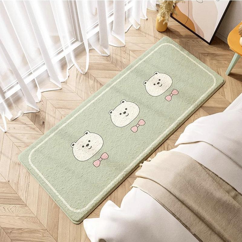 Wind Bedroom Floor Mat Thickened Bedside Blanket Children'S Room Carpet Front And End Of Bed Imitation Cashmere Anti-Drop Cushion