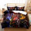3D Teddy Bear Series Bedding Set Cartoon Anime Down Duvet and Pillowcase, Microfiber Fabric Washable and Quick Drying Home Decoration