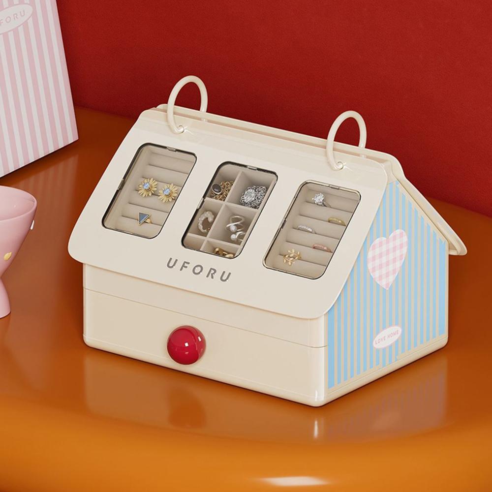 

Multifunctional Desktop Drawer Storage Box Large Capacity Earrings Necklace Storage Display Box Children s Jewelry Jewelry Box белый