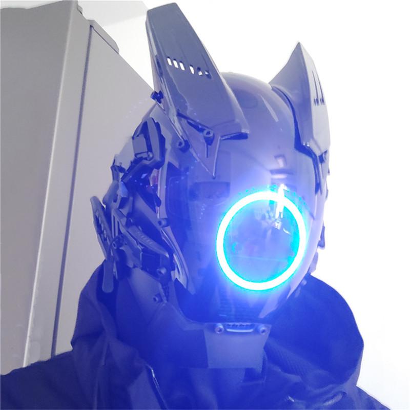 

Механическое научно-фантастическое снаряжение со светодиодными панк-масками косплей Хэллоуин Вечеринка Фотография Ролевая игра Уличная стрельба Маска Выступление Реквизит Танец