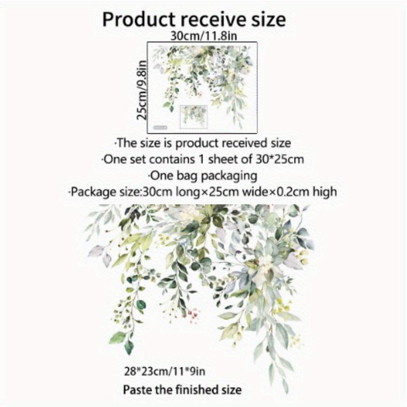 Zelené listy rostliny koupelna toaleta nálepka WC closetool zeď nálepka samolepicí nástěnná malba zkrášlit květina domácí dekorace obtisky