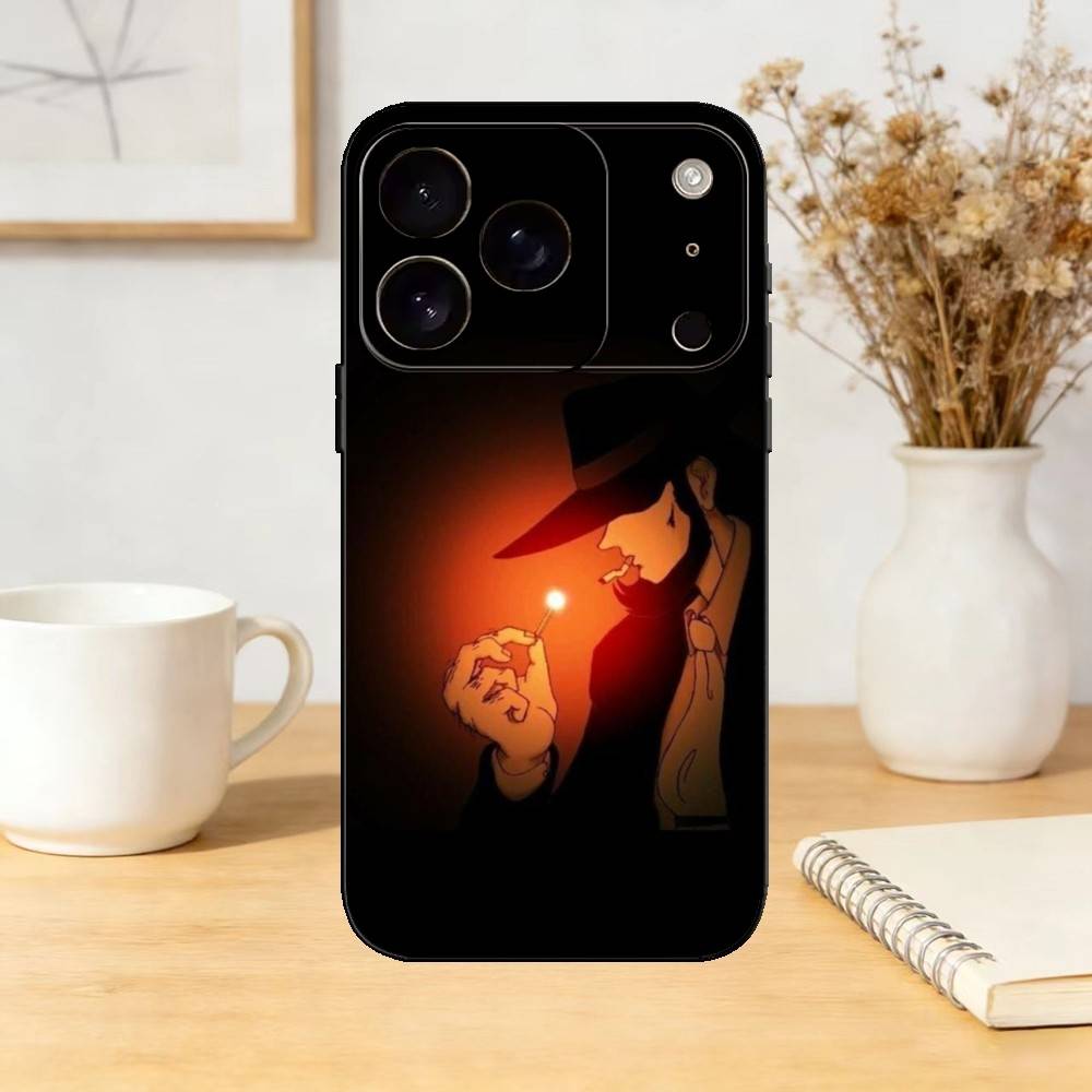 Classic Anime L-Lupin The Third Phone Case Silicone black Soft For IPhone 17,16,15,14,13,12,11,SE,Plus Pro Max