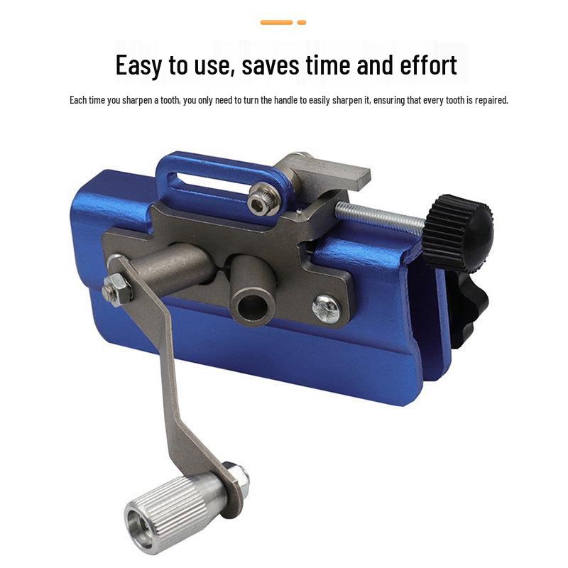 Portable Handheld Electric Chain Saw Sharpener with Hand Crank and Clamp
