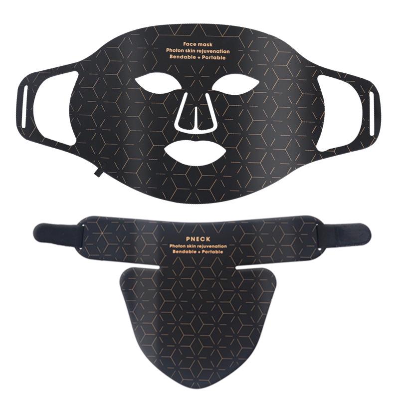 LED Face Brightening Mask - 4 Color Light Therapy Silicone Mask for Home Use