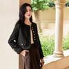 Women's Round Neck Tweed Short Jacket