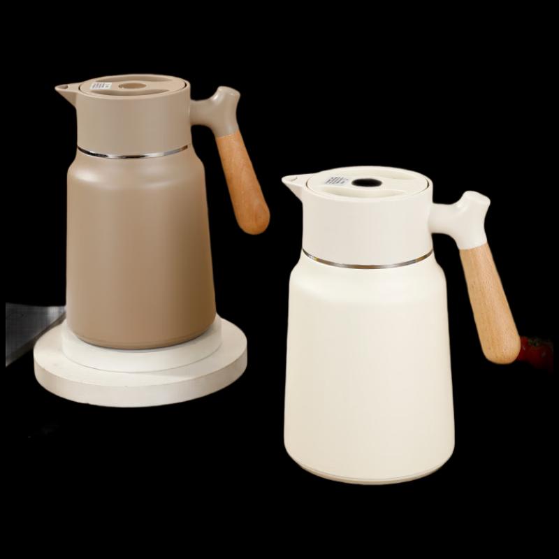 Shangqi 304 Stainless Steel Wood Handle Vacuum Insulated Pot