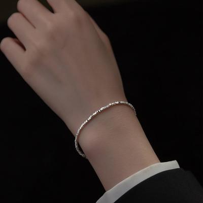 Silver 925 Shining Silver Stone Basic Silver Bracelet W085