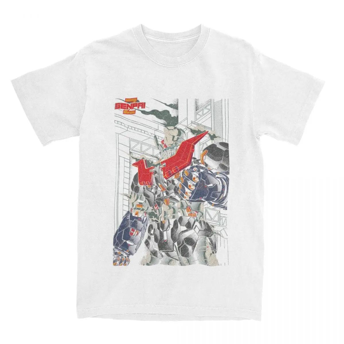 

Мужские и женские рубашки с японским супер-роботом, винтажные хлопковые футболки, топы, футболки, новое поступление XXXXXL белый