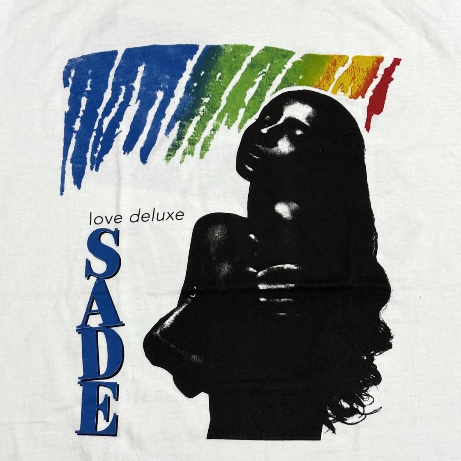Vintage 90s Sade Love Deluxe Tour 90s Band Sz.L Single Stitch T-Shirt REPRINT XXXL