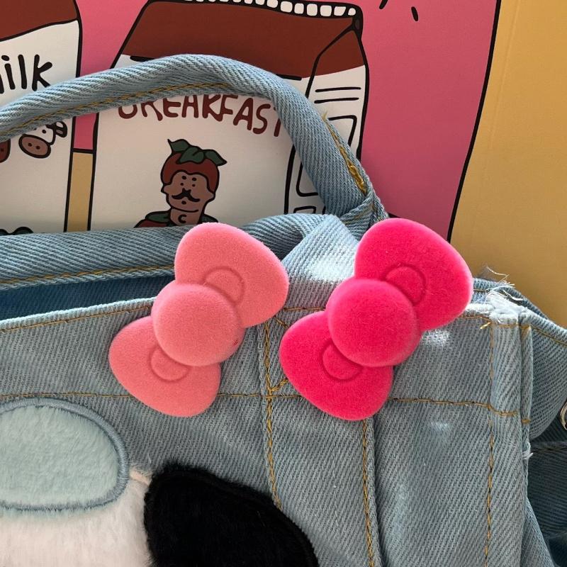 1 Pair Sweet Pink Bow Star Hair Clips Heart Barrette with Glittery Star Design, Perfect for & Women'S Fashion Accessories, Cute Hair Clip