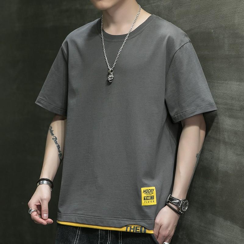 Bavlněné tričko s krátkým rukávem Pánské Letní Nadměrná velikost 8XL Volné Tenké Tričko s polovičním rukávem