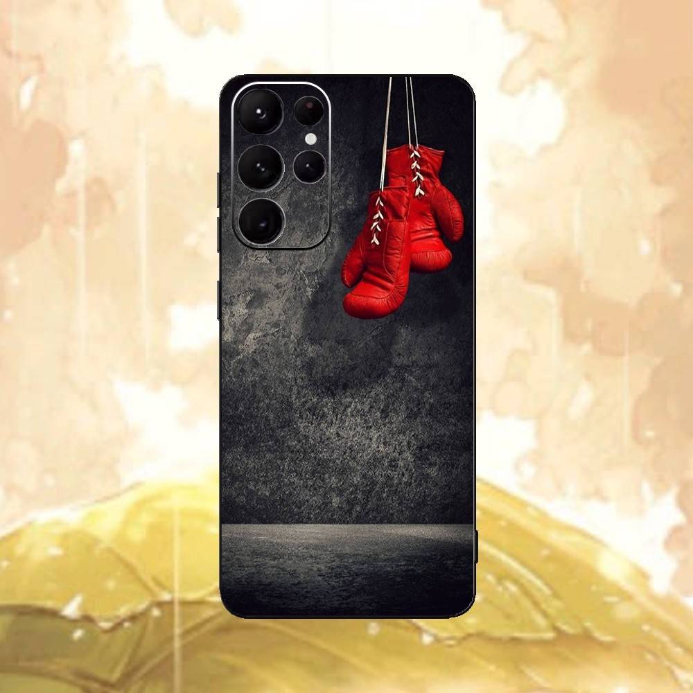 Cool Boxing Sport Phone Case For Samsung S25,S24,S21,S22,S23,S30,Ultra,S20,Plus,Fe,Lite Black Shell
