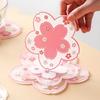 Yousheng Cherry Blossom Silicone Coaster, Heat Insulation Mat for Table, Non Slip Thickened Pad for Cups And