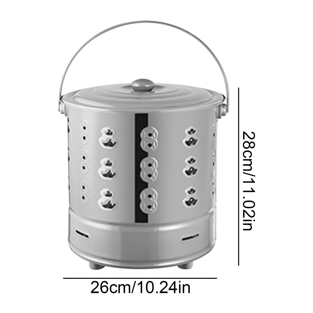 Fire Barrel Stainless Steel Paper Trash Bucket with Lid Heat-Resistant Burner for Backyard Fireplaces Landscapers Campfire